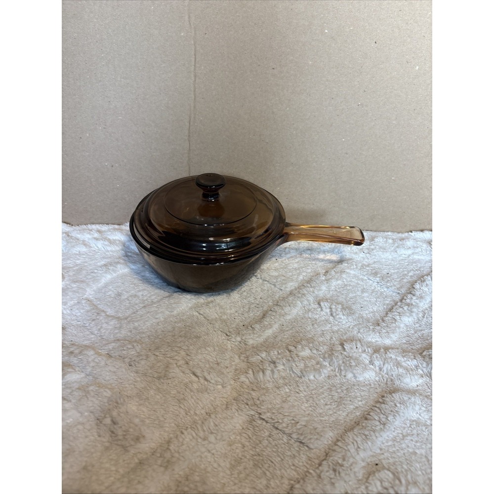 Corning Visions Small Skillet Amber & Lid .5 L Capacity